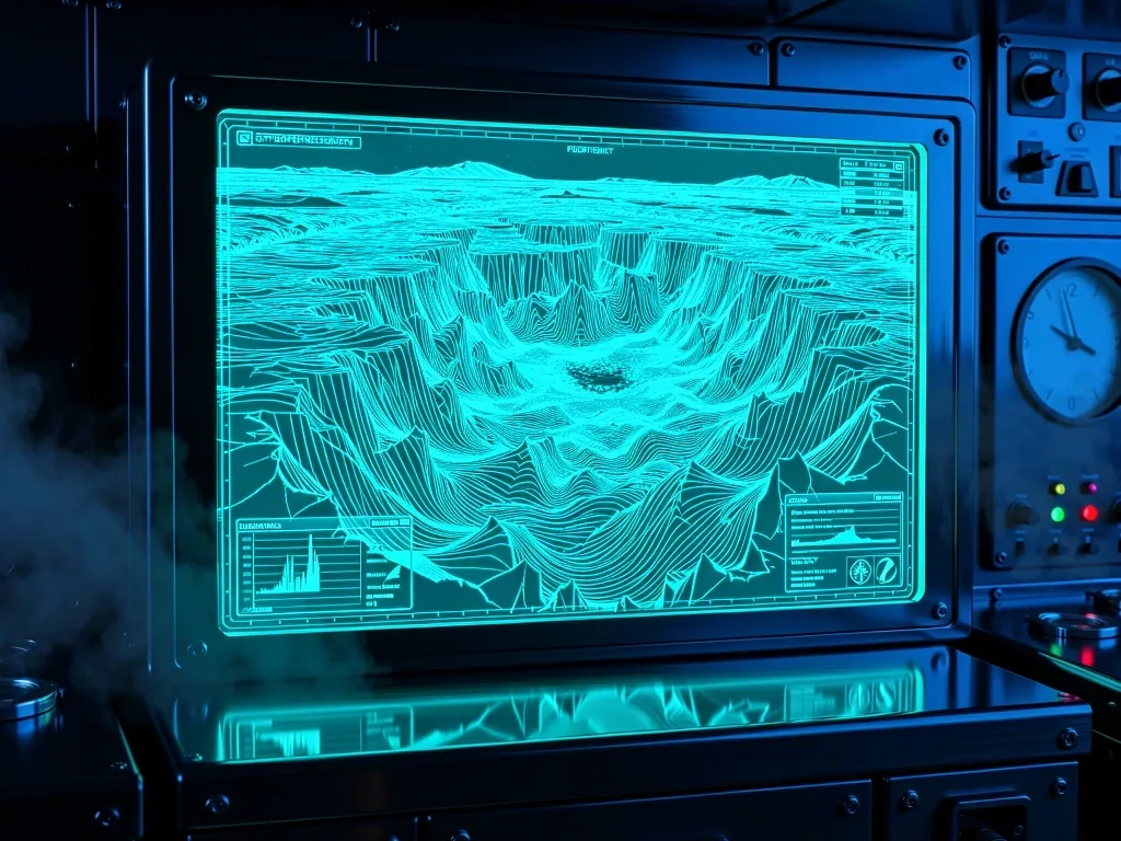 Topographic sonar map