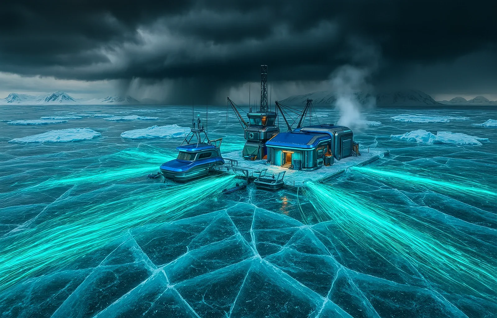 Vast frozen waters