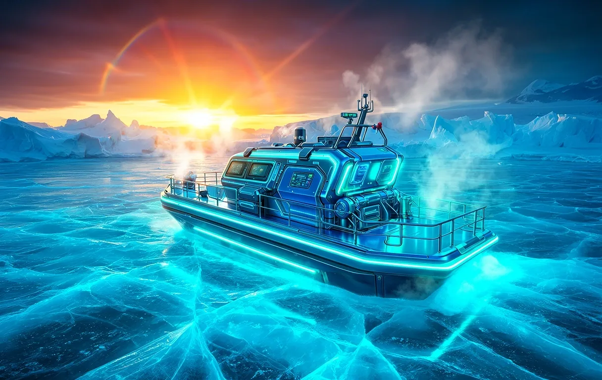 Arctic sunrise horizon