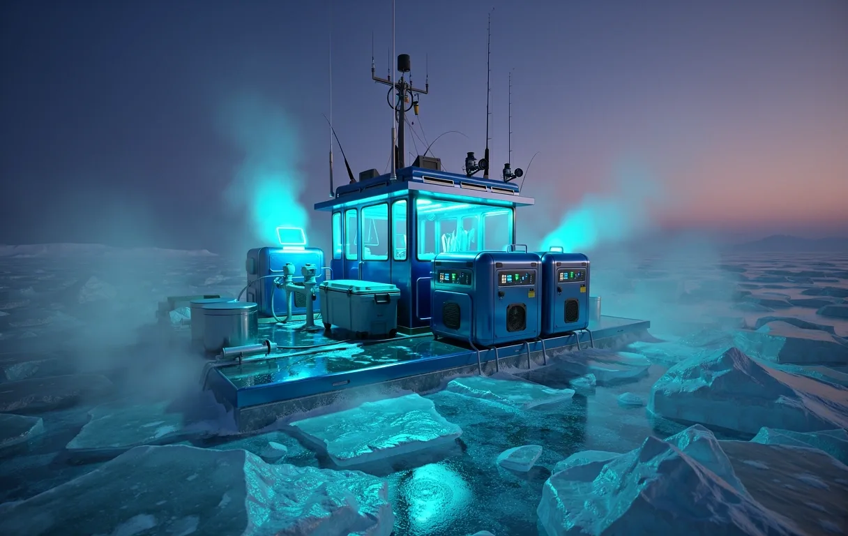 Frozen arctic expedition visual